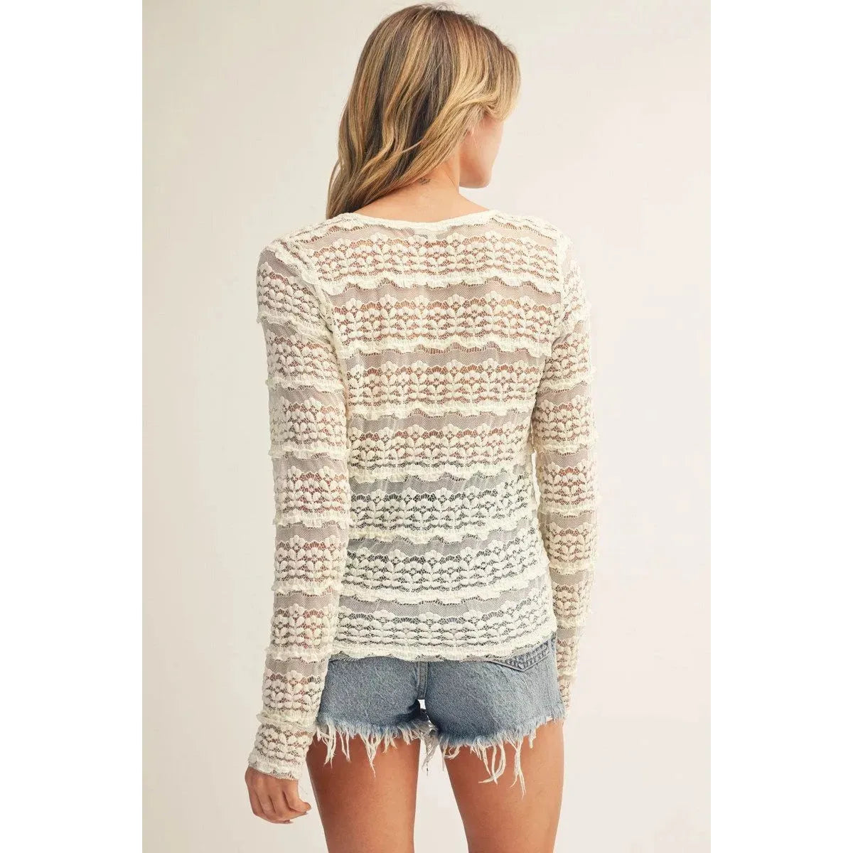 The Lily Lovely Lace Long Sleeve Top