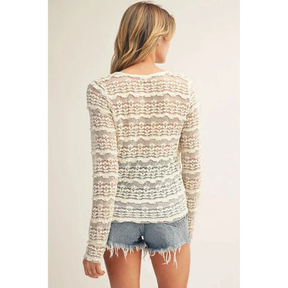 The Lily Lovely Lace Long Sleeve Top