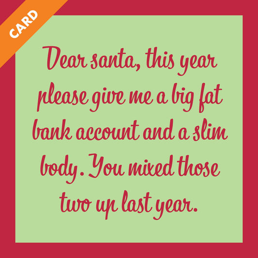 CARD Xmas Dear Santa