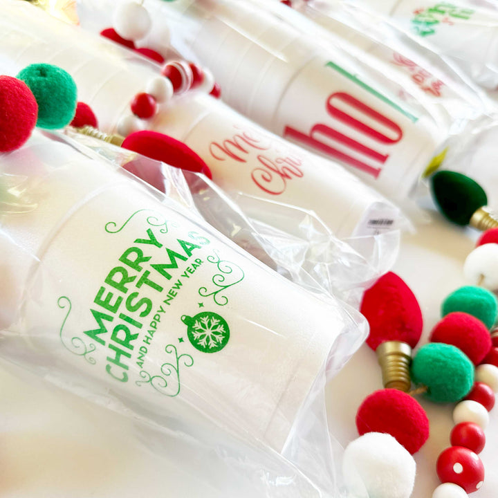 Christmas Styrofoam Cup 10 Pack {Merry Christmas Handletter}