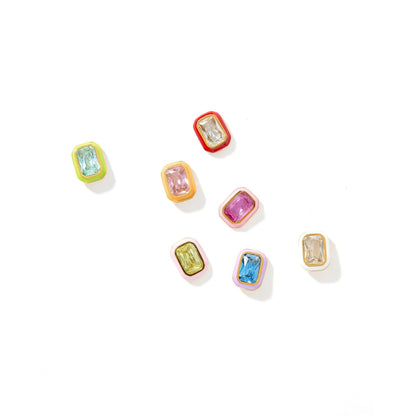 Screwback Stud Earrings - Whitney Bubblegum Pink