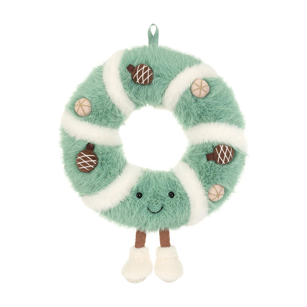 Jellycat Amuseables Pinecone Wreath festive holiday decor plush