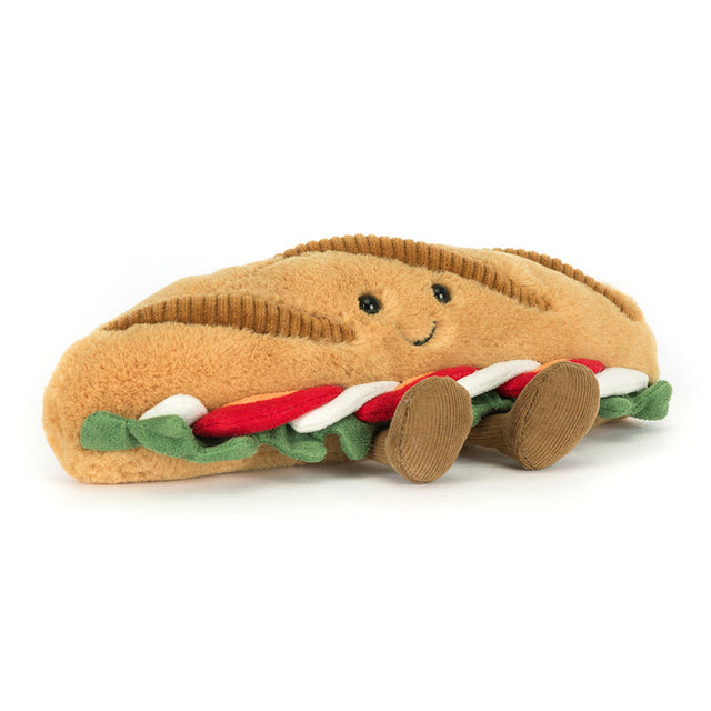  Jellycat Amuseables Caprese Baguette plush with tote bag and tomato mozzarella filling