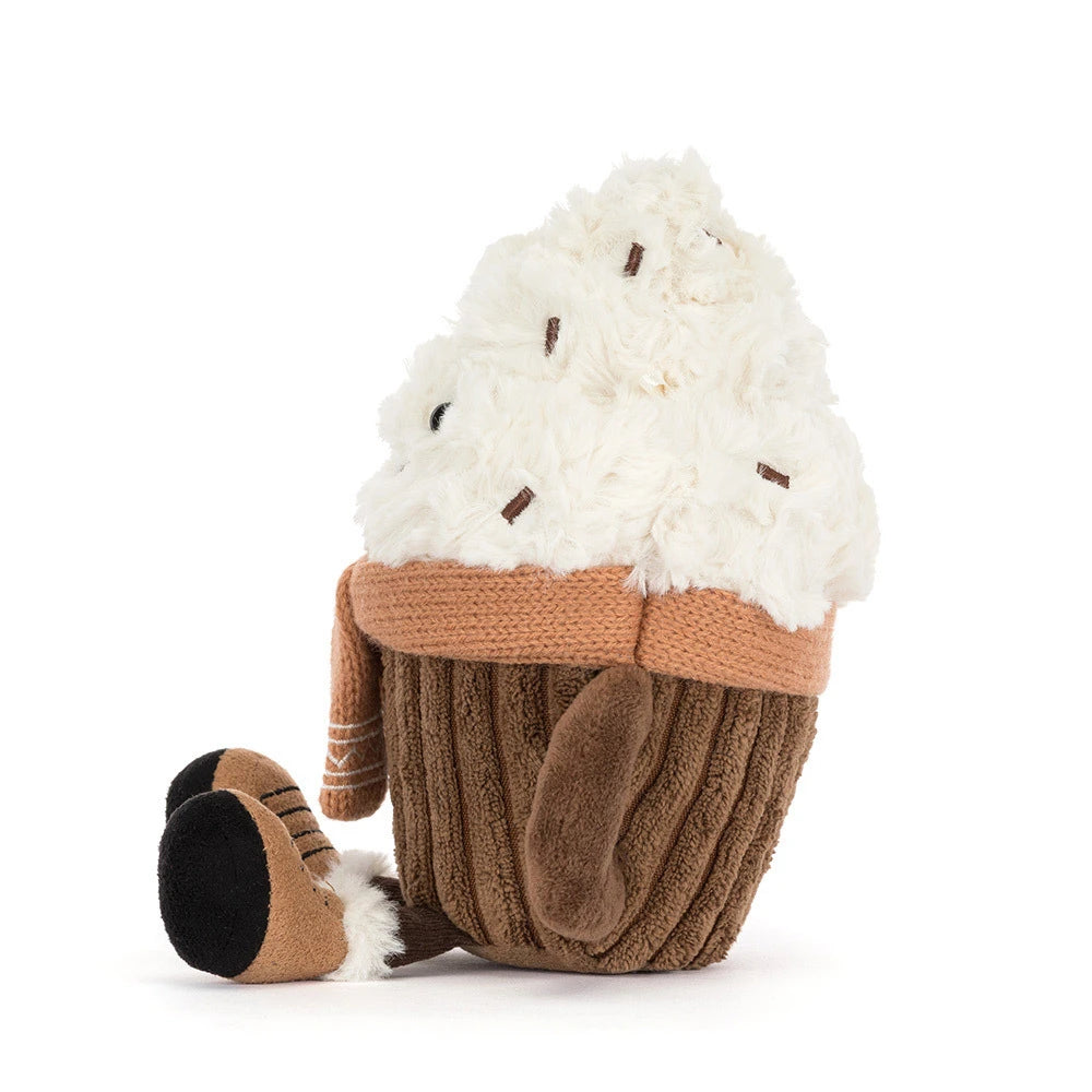 Jellycat Amuseables Scarffles Hot Chocolate plush side view