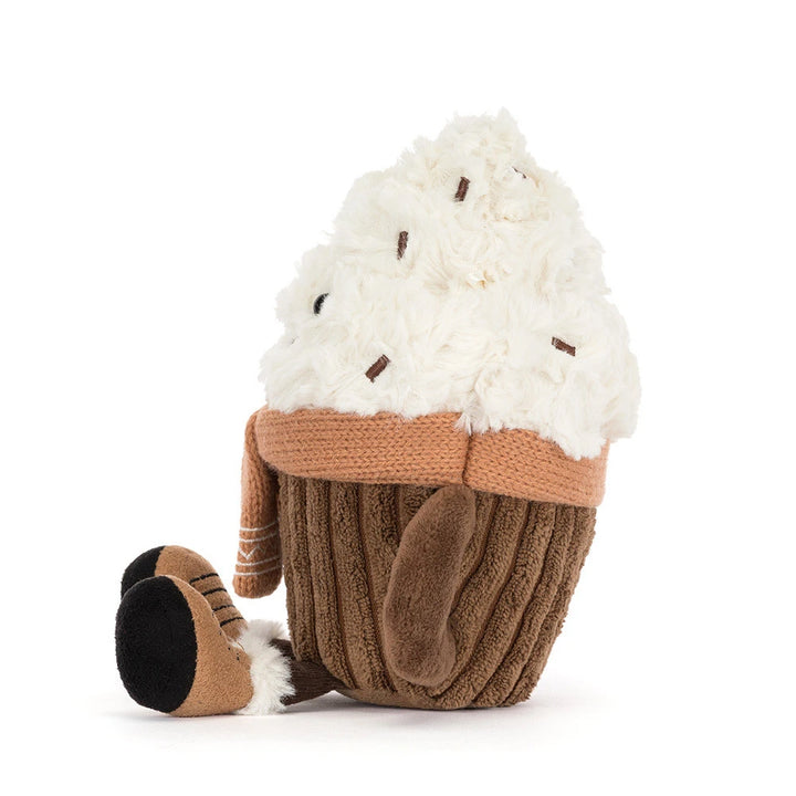 Jellycat Amuseables Scarffles Hot Chocolate plush side view