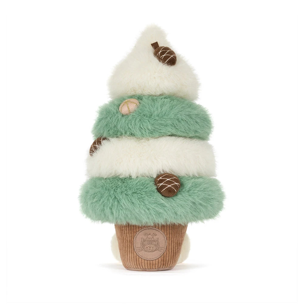 Jellycat Amuseables Pinecone Tree back view of the plush tree