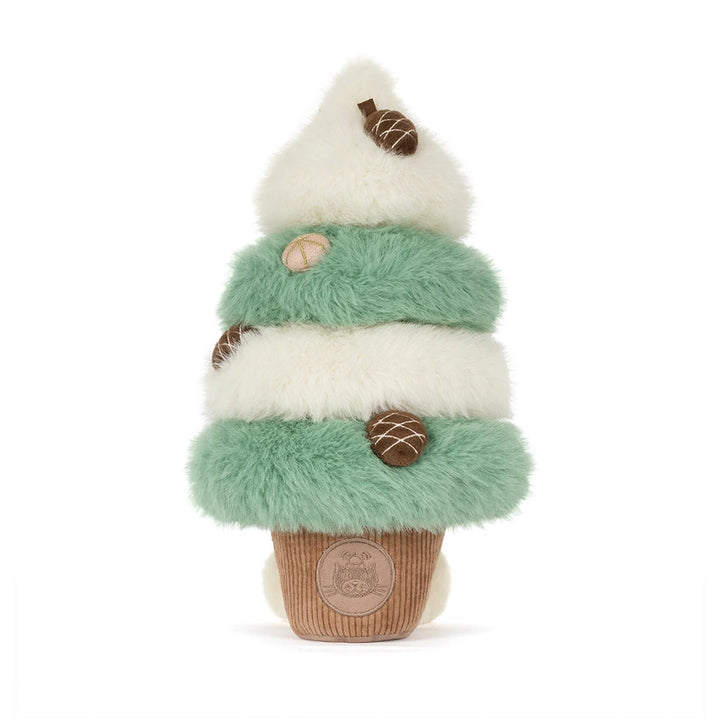 Jellycat Amuseables Pinecone Tree back view of the plush tree