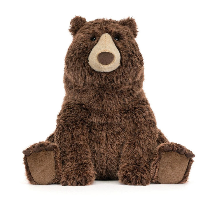 Jellycat Bizzlestomp Bear plush — a large, soft, shaggy cuddle bear with a gentle face, from Bella Gifts from the Heart.