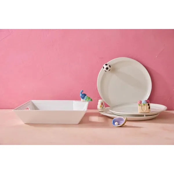 Nora Fleming Celebration Circle - Stoneware Dinner Plate &amp; Serving Platter