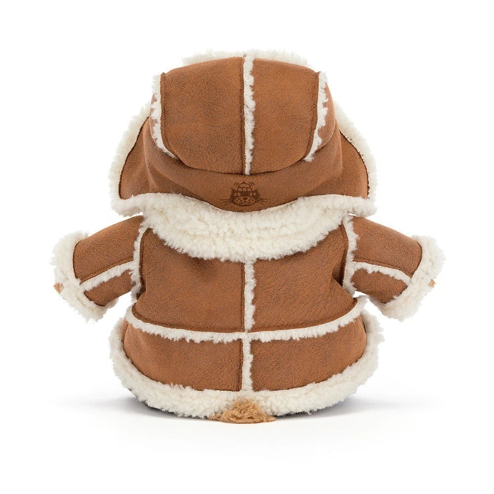 Jellycat Bartholomew Bear Alpine teddy back view showing outfit details