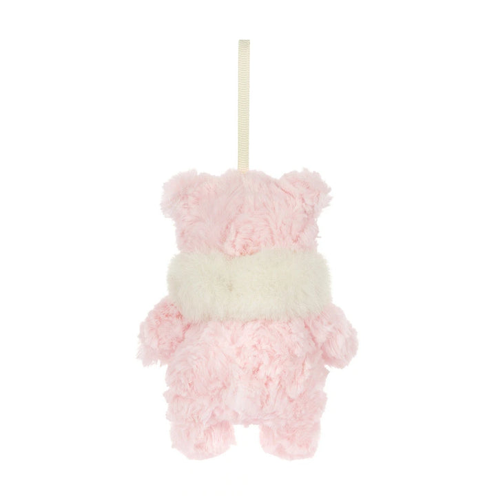 Jellycat Leola Bear Winter Warmer ornament back view