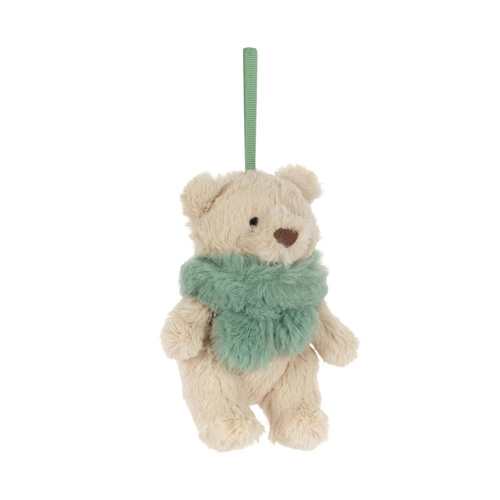 Jellycat Bartholomew Bear Jr Winter Warmer Christmas decoration front view