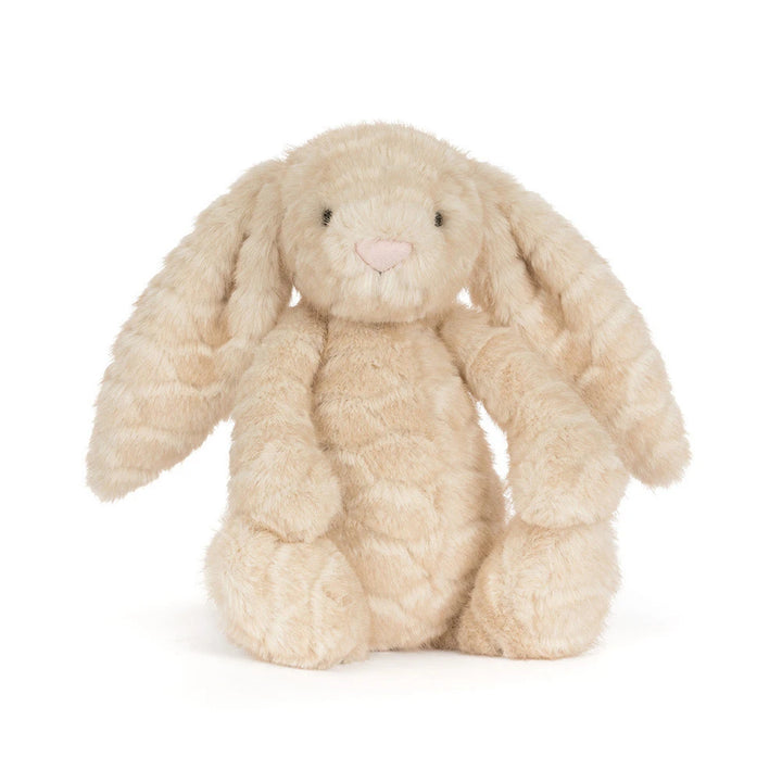 Jellycat Franilla Luxe Bunny plush with soft luxe fur front view