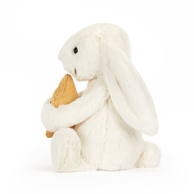 Jellycat Bashful Cream Bunny with Star