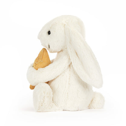 Jellycat Bashful Cream Bunny with Star