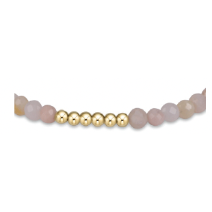 Blissful Pattern 2.5mm Bead Bracelet - Pink Opal