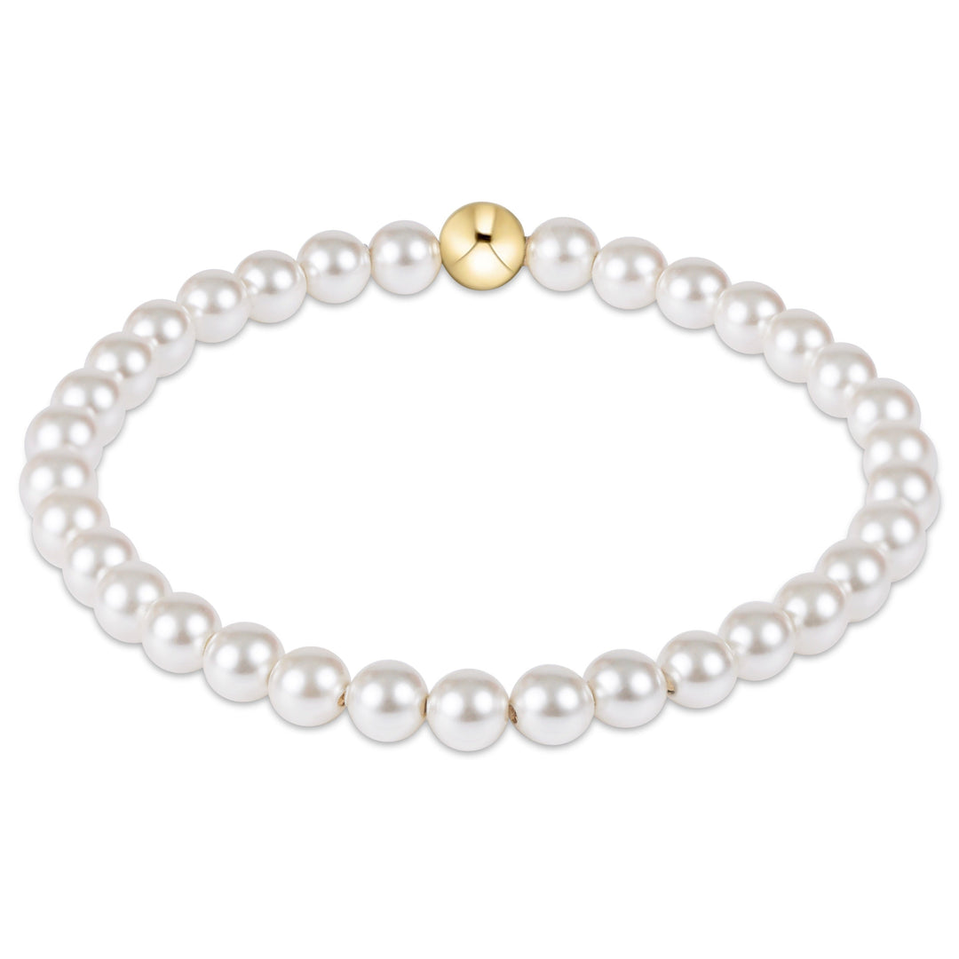 enewton Classic Pearl 5mm stretch bracelet, stackable everyday pearl strand