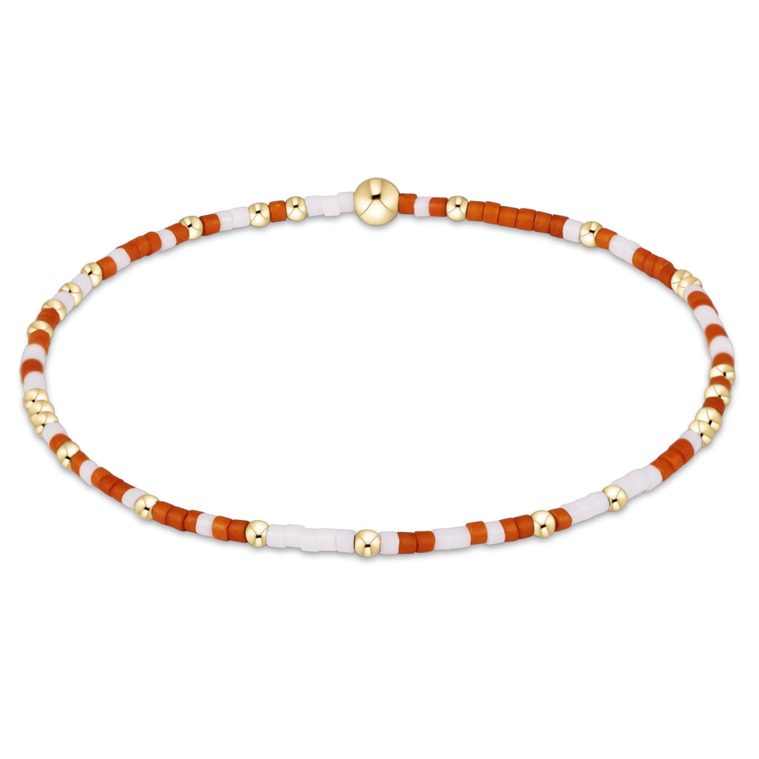enewton design Gameday Hope Unwritten Bracelet - Burnt Orange &amp; White | Bella Gifts from the Heart