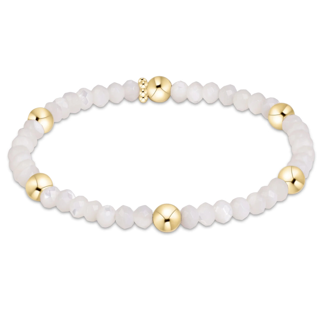 enewton Presence Gemstone 4mm Bracelet - Mother of Pearl