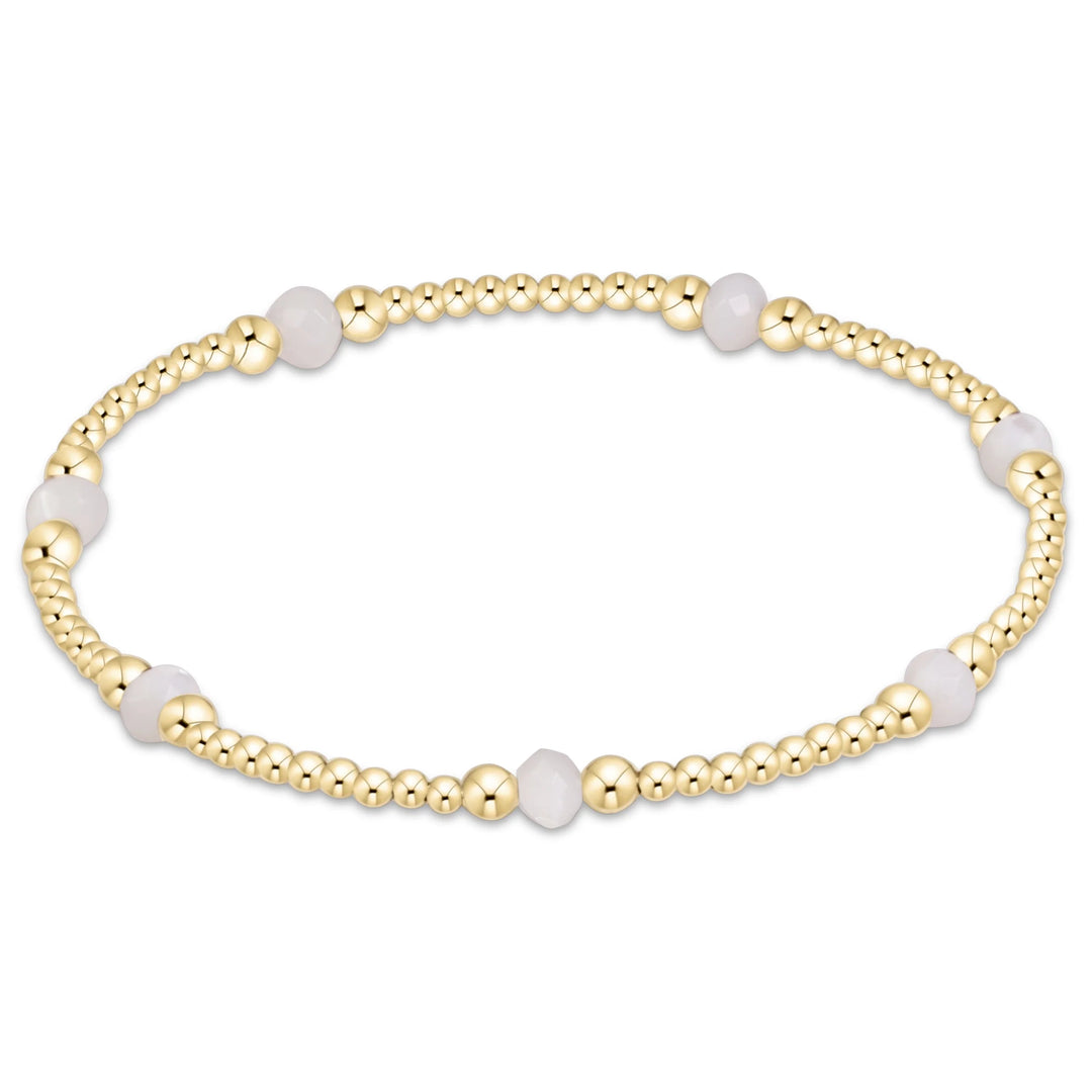 enewton Purpose Gemstone 4mm Bracelet - Mother of Pearl