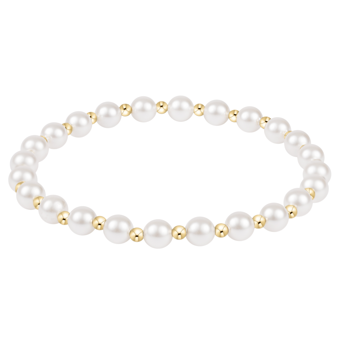 enewton Grateful Pearl 5mm stackable bracelet with gold-filled accents
