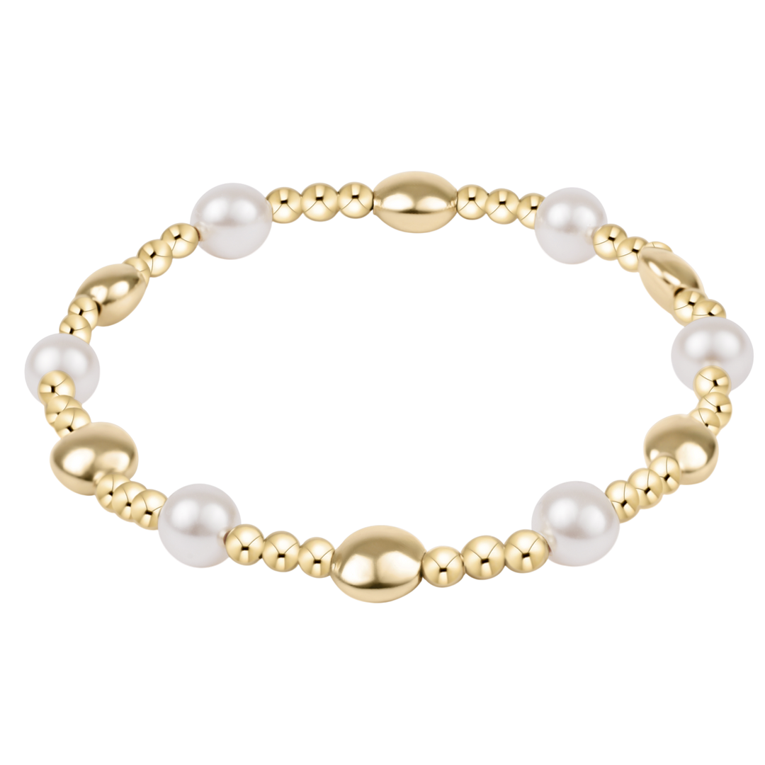 enewton Honesty Sincerity 6mm pearl bracelet with gold-filled honesty beads