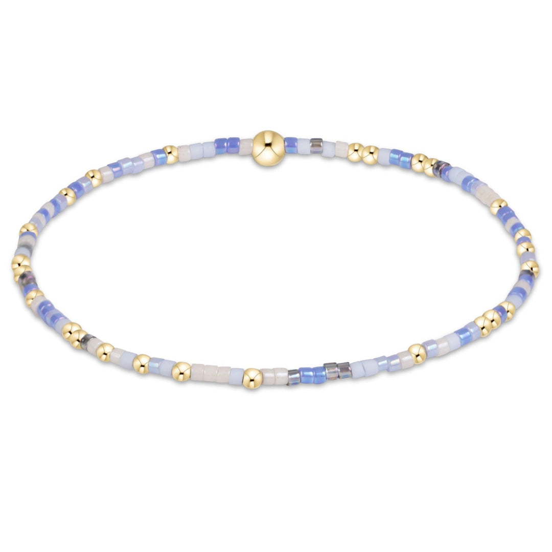 enewton Hope Unwritten bracelet in Bloopers, a colorful mix of beads, shown stacked on the wrist