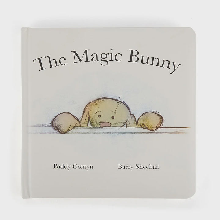 Jellycat The Magic Bunny board book; featuring a sweet rabbit illustration and durable pages for young readers.