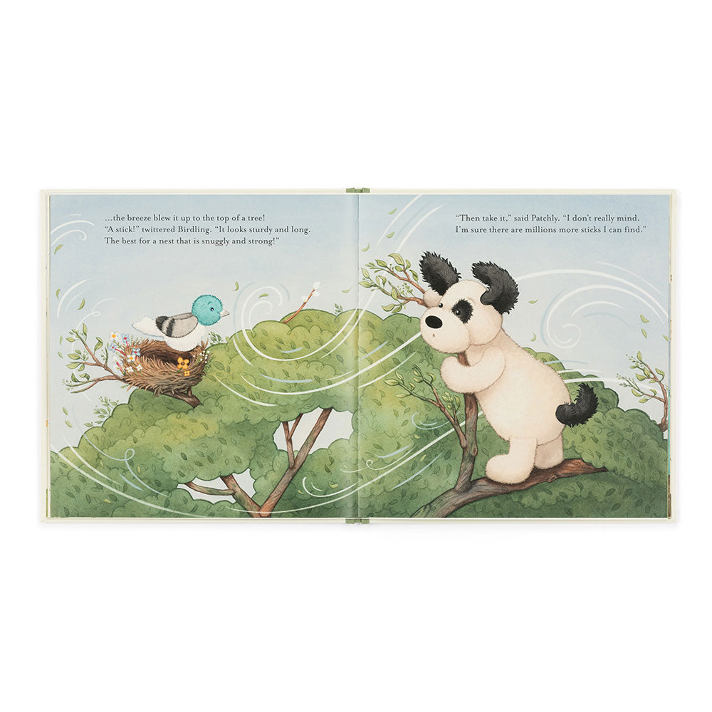 Jellycat The Pick of the Sticks Book featuring Patchly Puppy on the cover.