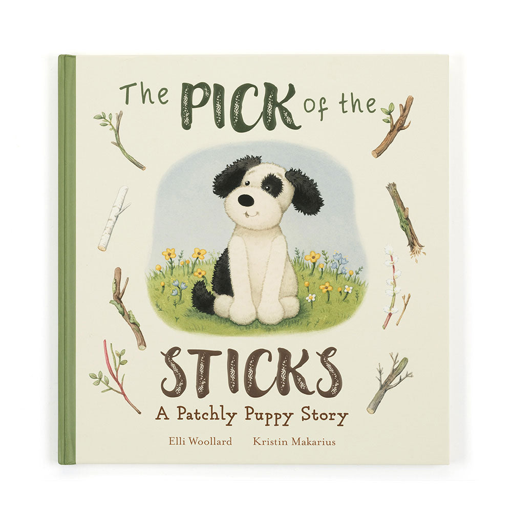 Jellycat The Pick of the Sticks Book featuring Patchly Puppy on the cover.