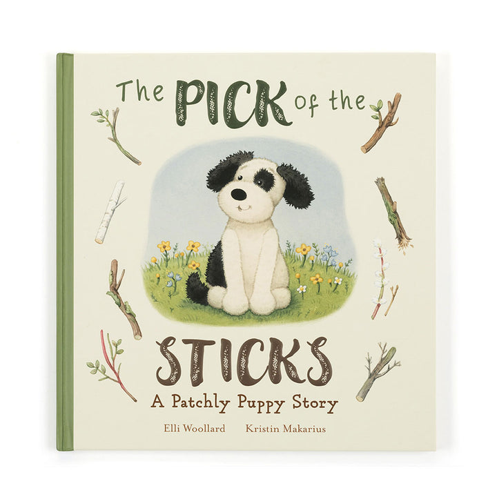 Jellycat The Pick of the Sticks Book featuring Patchly Puppy on the cover.