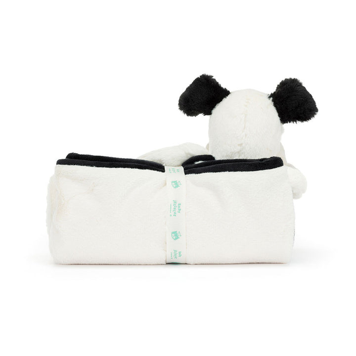 Bashful Black &amp; Cream Puppy Blankie