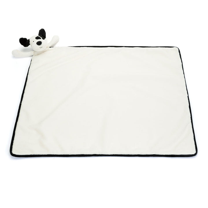 Bashful Black &amp; Cream Puppy Blankie