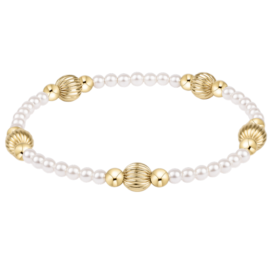 enewton Purpose Dignity 6mm pearl bracelet with gold-filled dignity beads