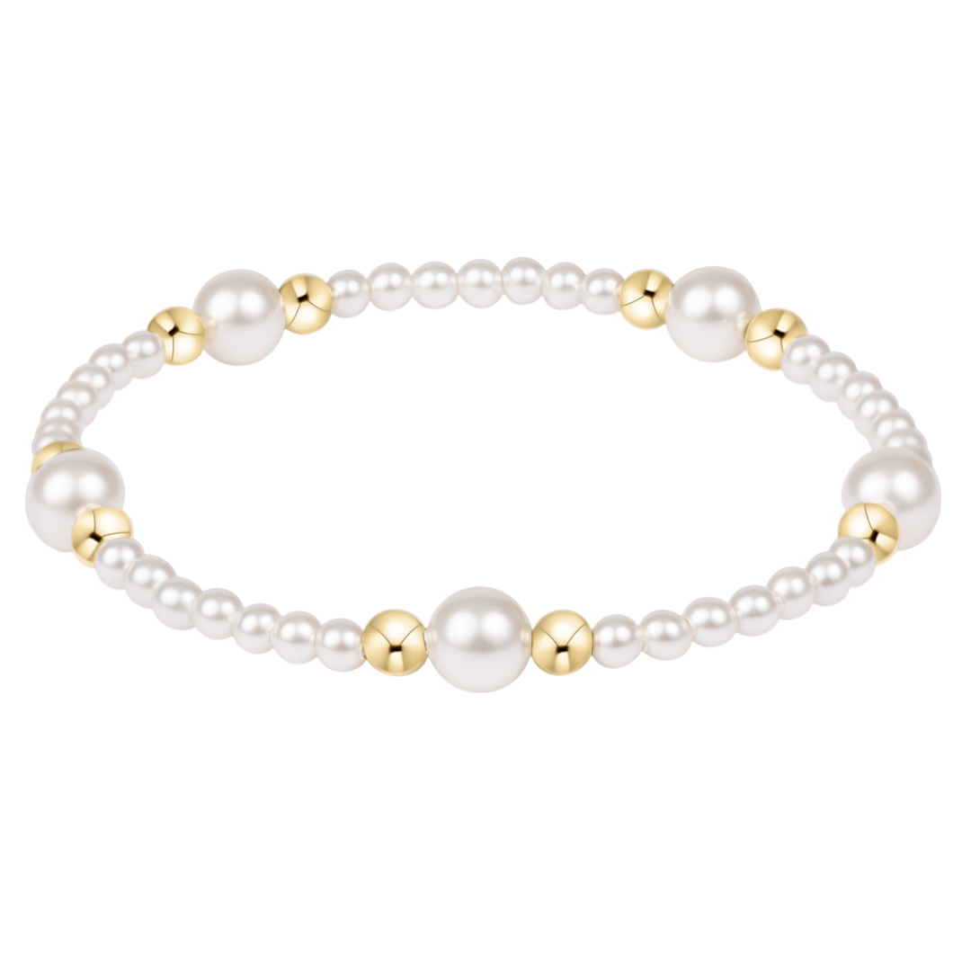 enewton Purpose Pearl 6mm stackable pearl stretch bracelet