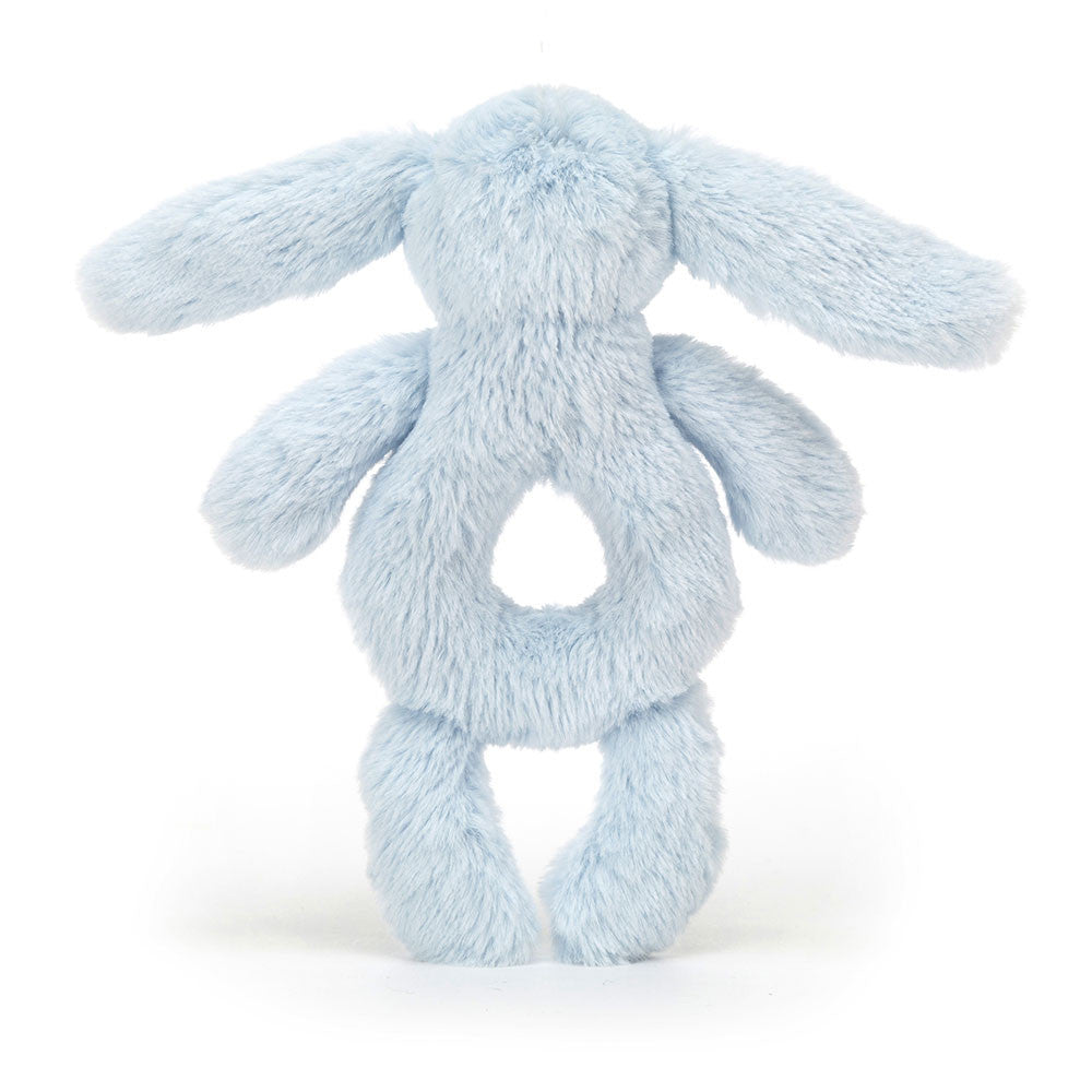 Jellycat Bashful Blue Bunny Ring Rattle soft baby shower gift