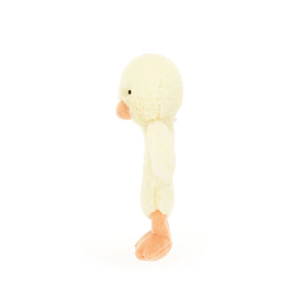Jellycat Bashful Duckling Ring Rattle plush baby toy alternate view
