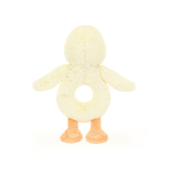 Jellycat Bashful Duckling Ring Rattle easy grip ring for tiny hands