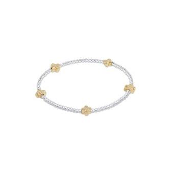 enewton signature cross small mixed metal bracelet with sterling silver beads and gold-filled crosses