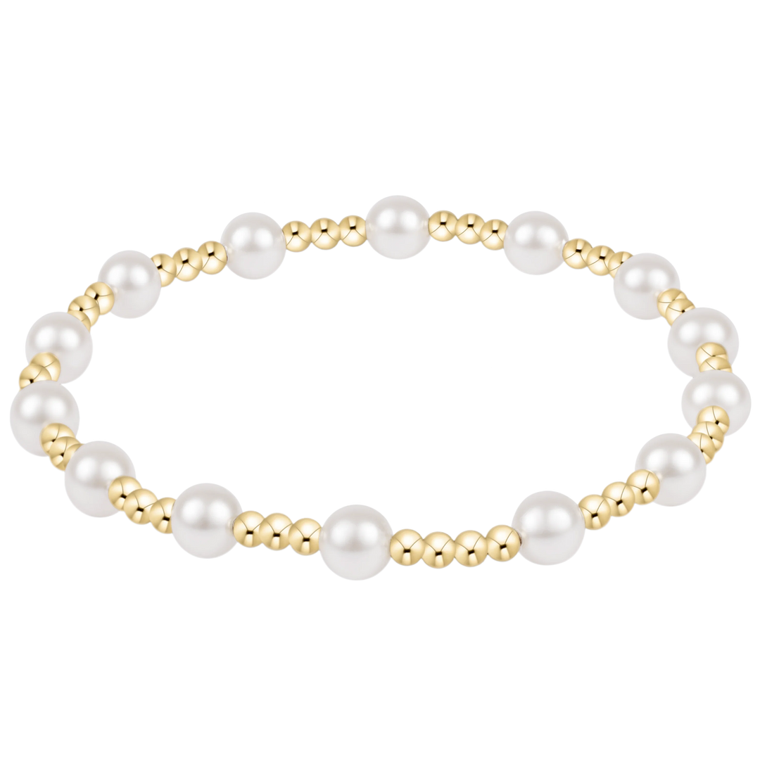 enewton 5mm crystal pearl beaded bracelet from the Sincerity collection; waterproof and stackable.