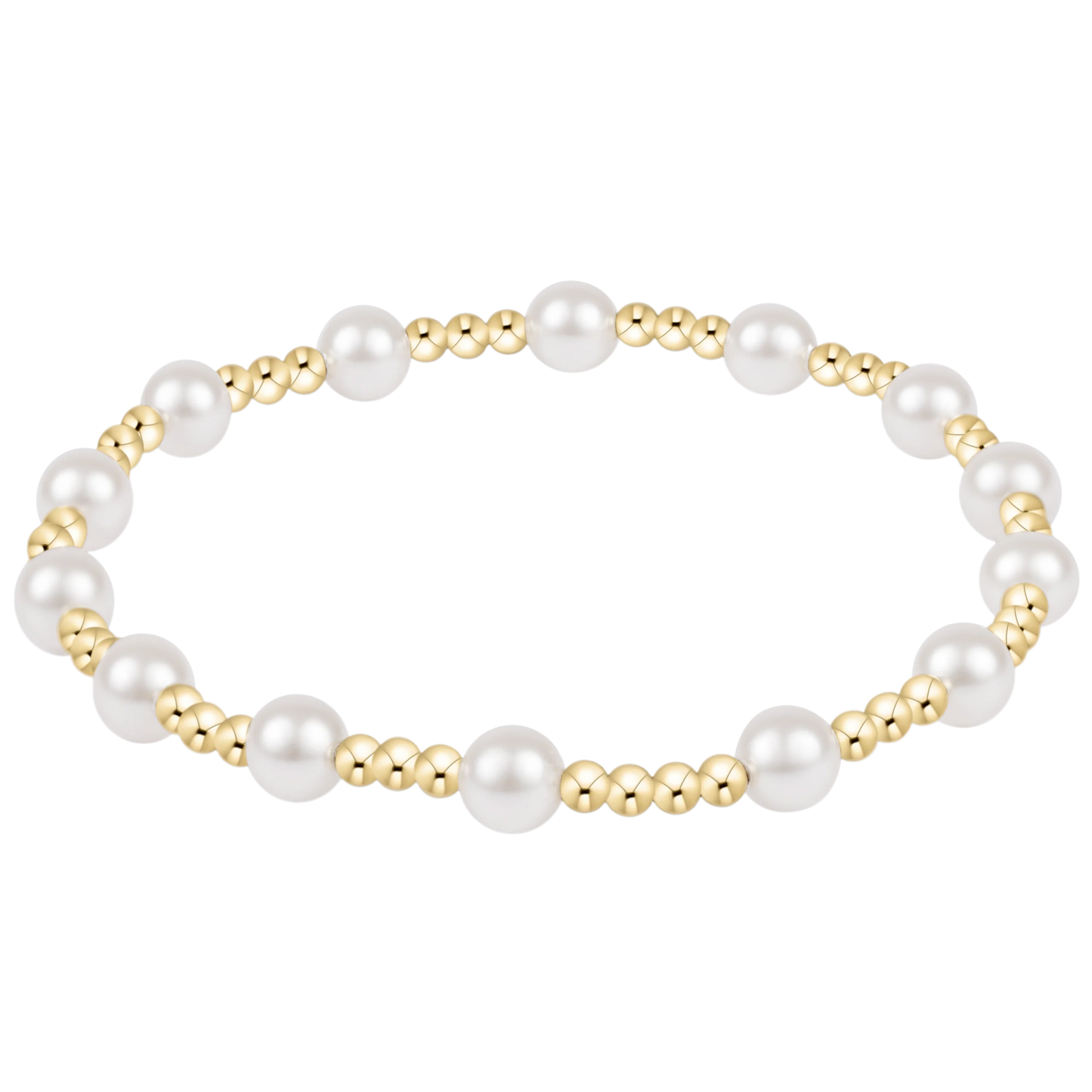 enewton 5mm crystal pearl beaded bracelet from the Sincerity collection; waterproof and stackable.