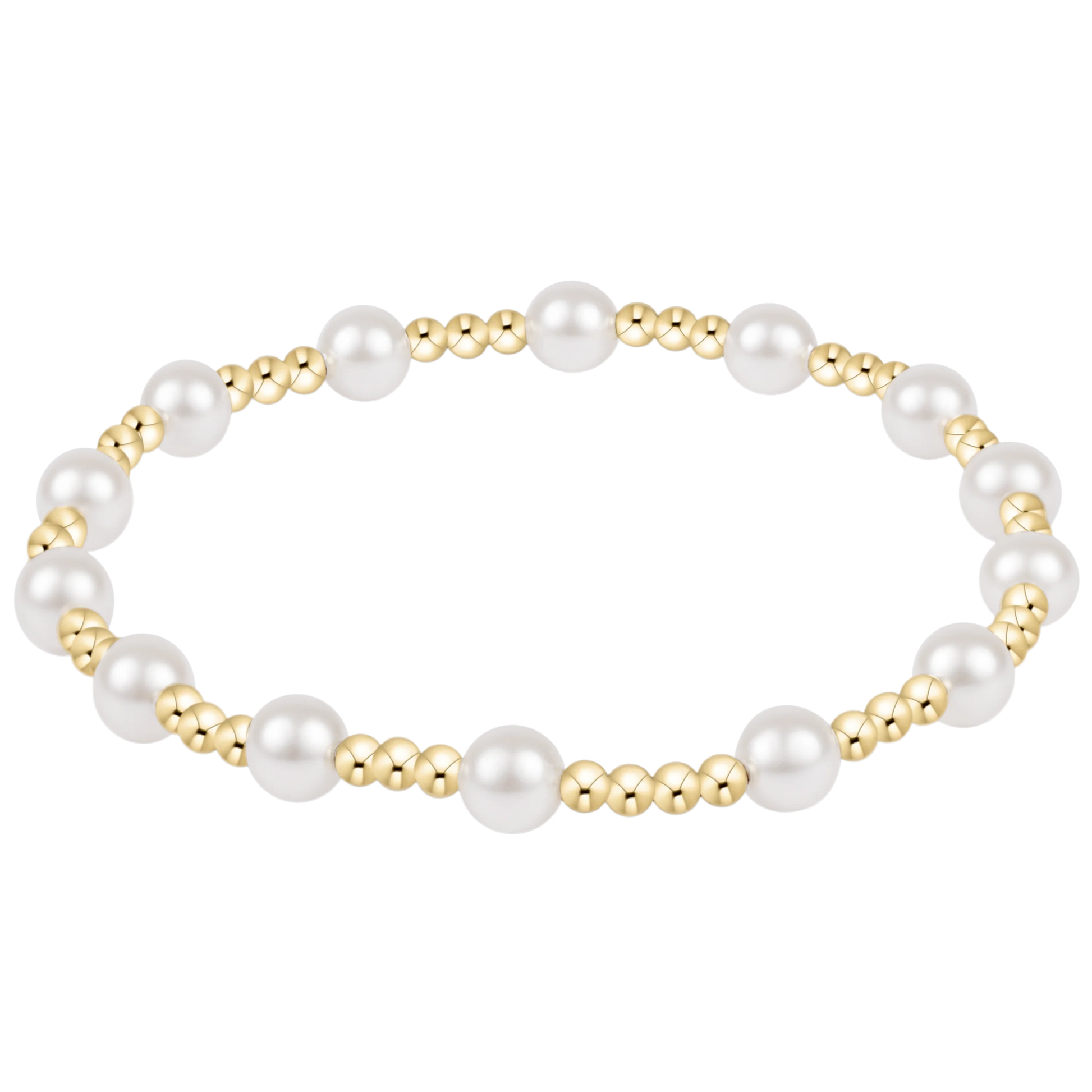 enewton 5mm crystal pearl beaded bracelet from the Sincerity collection; waterproof and stackable.