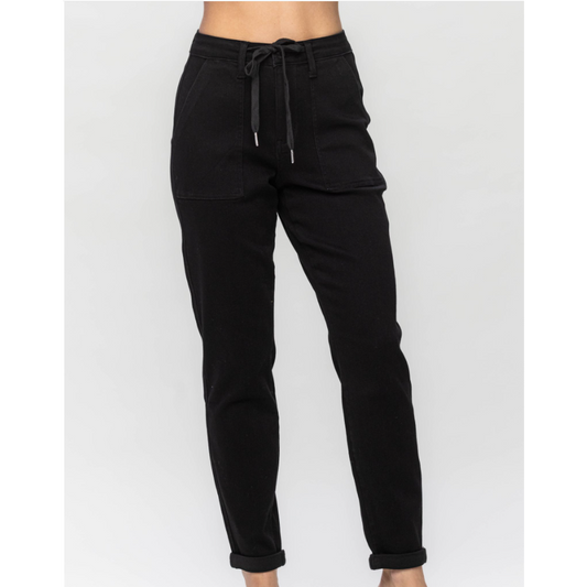 Judy Blue Jet Black Cuffed Jogger