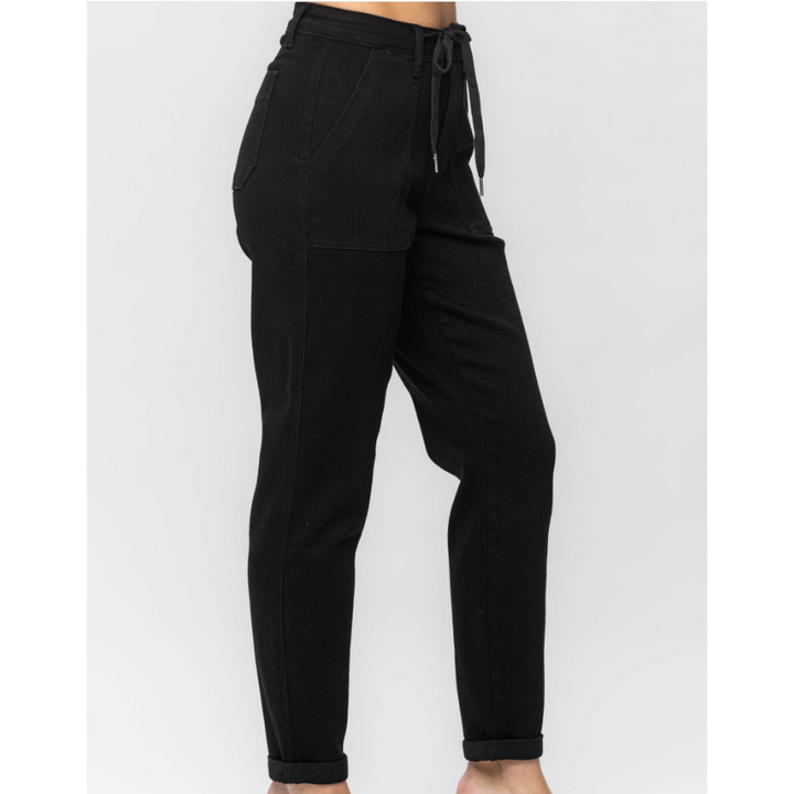 Judy Blue Jet Black Cuffed Jogger