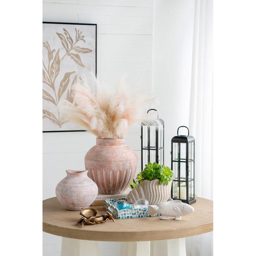 Lifelike Ceramic Fish Figurine with Glossy Cream Finish