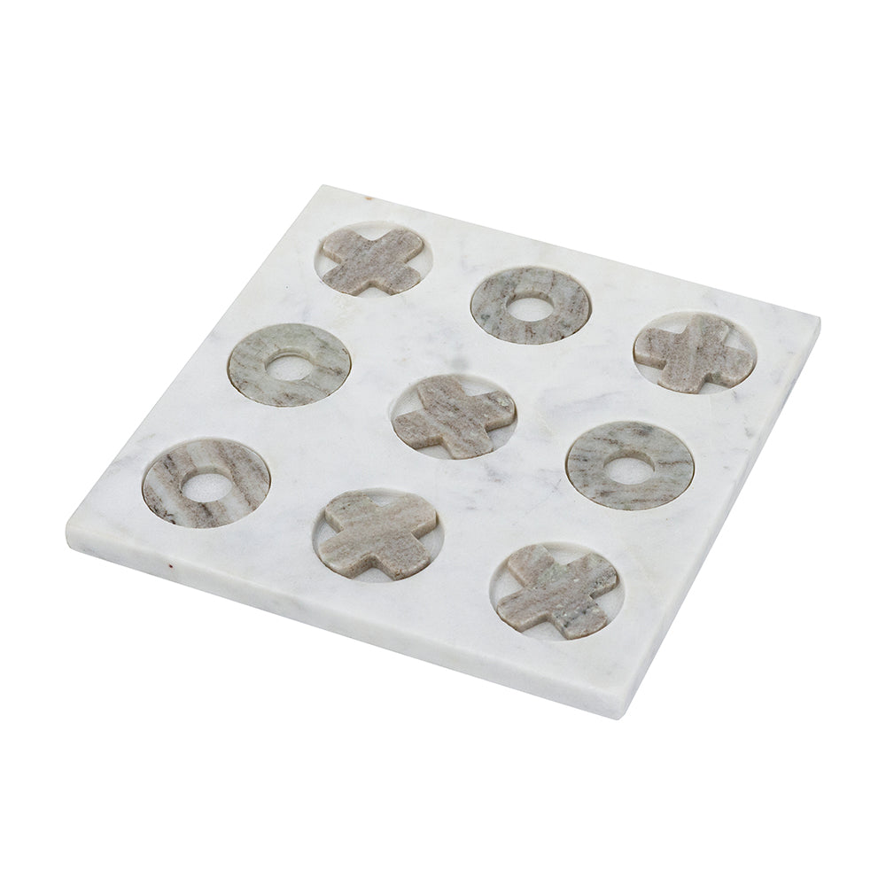 Marble coaster with circular designs on a white background