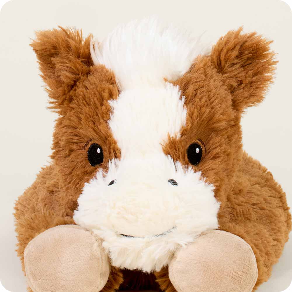 Laying Down Horse Warmies weighted horse stuffed animal for calming comfort