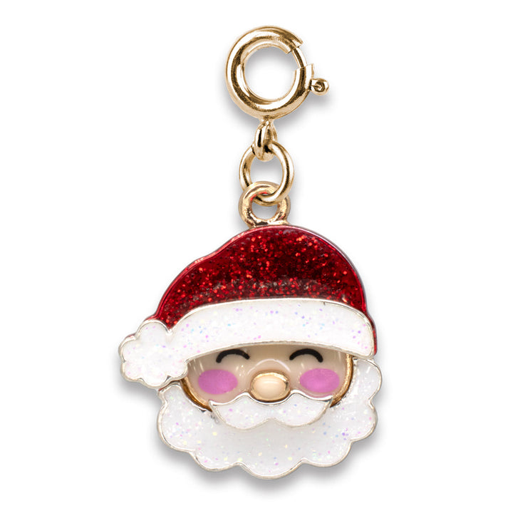Charm It Gold Glitter Santa Claus charm, a sparkly Christmas charm for kids bracelets