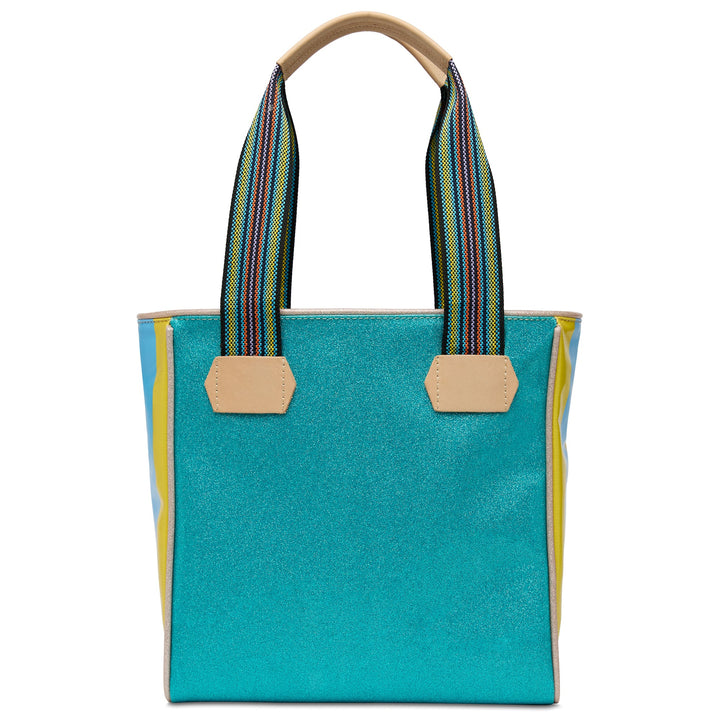 Consuela Lumi Classic Tote - Turquoise Glitter Everyday Bag