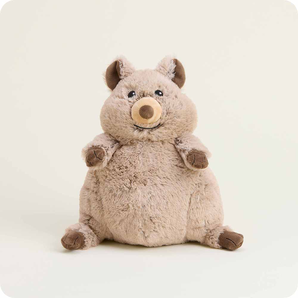 Warmies Quokka Microwavable Plush – smiling quokka plush, heatable and lavender scented